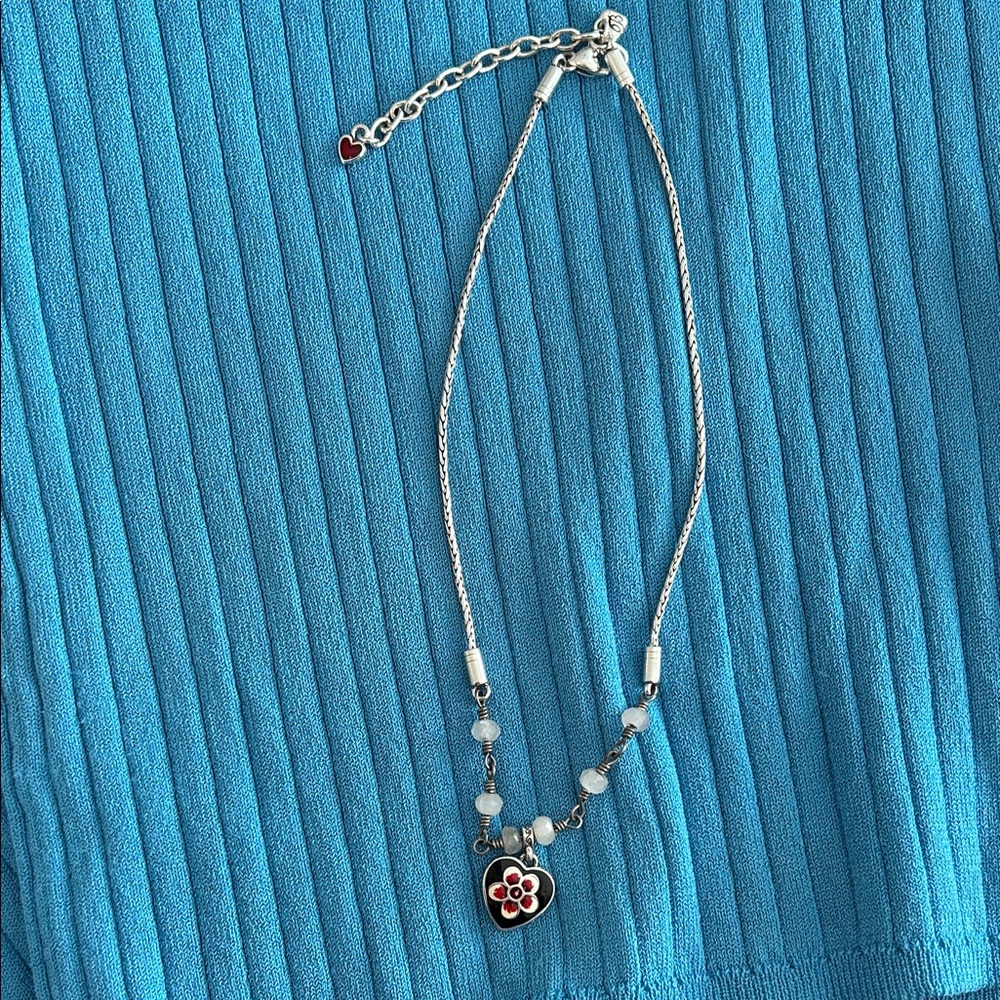 Brighton Silver and Red Pendant Necklace